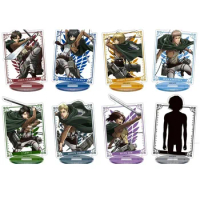 Attack on Titan Jean Armin Erwin Eren Levi Mikasa Ackerman Anime Action Figure Doll Acrylic Stand Model Plate Cosplay Toy Gift