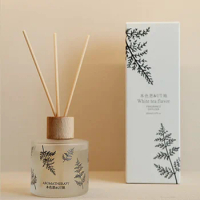 200ml Large Reed Diffuser, Natural White Tea Aroma Diffuser with Sticks for Home, Bathroom, Bedroom, Office, Hotel Oil Diffuser