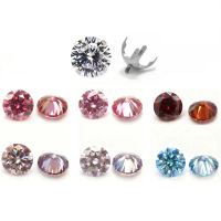 Anting-anting moissanite berwarna aloi titanium F136 dengan sijil, manset telinga berkilauan, stud t
