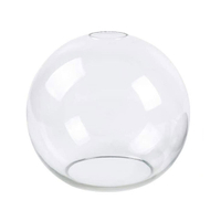 D13cm D15cm D20cm D25cm Hand Blown Clear Glass Globe Lamp Shade Replacement with 2 Ends Opening D18c