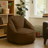 SKY - HLOOP Beanbag Elegan Sofa/Sofa Cafe/Sofa Ruang Tamu /Sofa Malas Brown