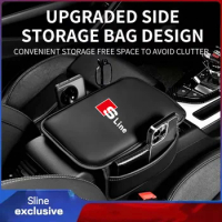 Car Seat Armrest Box Protector Cushion Storage Box Cover Pad For Audi Quattro A3 A4 A6 A5 Q5 Q7 Q3 A7 A8 TT SLine RS S3 S4 S5