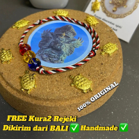 Gelang Tridatu Aura Rejeki Original BALI FREE dengan Hiasan Kura-Kura - Hitam Merah Putih Bracelet