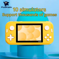 POWKIDDY X350 Handheld Game Players 3.5 Inch TV Out Video Console Cheap Children's Gifts Built-in 6800 Retro Games