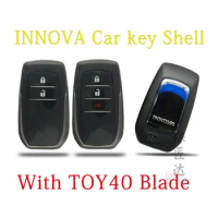 BaoJiangDd Card Car Remote Key Shell Fob For Toyota INNOVA CRYSTA HYCROSS CarKeyShell With toy40 blade