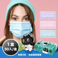 【易廷-kuroro聯名款】醫療級 醫用口罩(成人口罩 30入/盒 台灣製造 MD雙鋼印 防疫 國家隊 卜公家族)