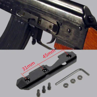 Tactical AK47 Steel Dovetail Side Plate Milled Stamped Receivers Accepts AK Side Rail Scope Mount Ruger 10/22 Mossberg 500