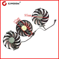 NEW 3pcs/lot T129215SU 95mm 7pin 12V 0.5A for ASUS ROG STRIX OC GeForce RTX3060 3060Ti 3070 3070Ti 3080 3090 graphics card fan