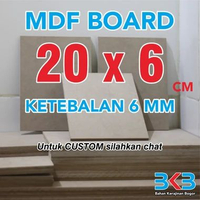 [PROMO] MDF BOARD / PAPAN MDF / TRIPLEK / MULTIPLEK / PLYWOOD 6 MM Ukuran 20 x 6 cm