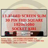 LCD LED Untuk DELL LATITUDE 7380 7390 E7380 E7390 13.3" SLIM 30 PIN FHD 1920x1080 SQUARE B-LEFT (Soc