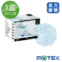 MOTEX 摩戴舒 鑽石型口罩 大包裝 50片(藍色)