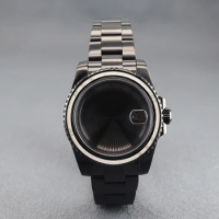 Black Stainless Steel Men's Watches Case Band 40mm For Seiko NH35 NH36 Miyota 8215 ETA 2824 Movement Accessories 28.5mm Dial