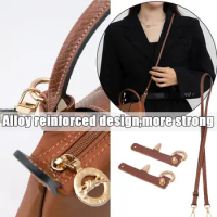 Alloy reinforcement Genuine Leather Strap Conversion Transformation Hang Buckle Punch-free Replacement for Longchamp