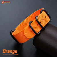 KEVIN ZULU Tali Strap Jam Tangan Casio W800H F91W AE1200 18mm Black Metal Buckle Orange
