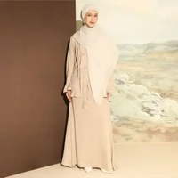 Lozy Hijab - Sera Set (One Set Blouse Skirt Janggan Cheongsam Bahan Corduroy) Cream Almond