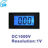 LCD Digital Voltmeter DC 1000V Resolution 1V Voltage Meter Volt Panel Meter Voltage Tester LCD Monitor Power Supply DC AC 8-12V