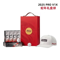 {臺灣公司貨 可打統編}25年Titleist泰特利斯高爾夫球限量蛇年禮盒V1/V1X贈禮刻字禮品