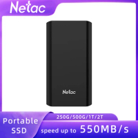 Netac Portable External SSD 1TB 2TB 500GB 250GB External Hard Drive 550MB/s Solid State Disk Type-C SSD for Laptop Phone PS4