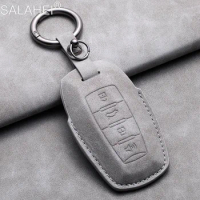 Suede Leather Car Remote Key Case Cover Shell For Great Wall Haval Hover H1 H4 H6 H7 H9 F5 F7 H2S GMW Coupe Keychain Accessories