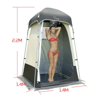 Vidalido Outdoor Strong Shower Tent Toilet Dressing Changing Room Movable WC Fishing Sunshade Multipurpose With Bottom PE Mat