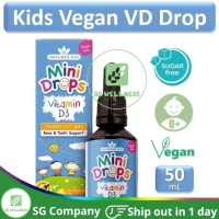 Natures Aid Mini Drops 400IU Vitamin D 50mL ✅ Vegan Sugar Free from Newborn to 5Y Kid Bone Teeth Thi