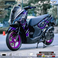 Stiker Decal Lexi 125 Full Body Variasi Motif Jenset ungu