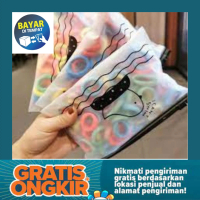 Gratis ongkir, ikat rambut karet donat, ikat rambut donat korea 100 pcs,karet ikat rambut, ikat kare