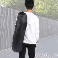 Adjustable Black Longboard Backpack Skateboard Carry Bag Dance Board Drift Board Travel Longboard Rucksack Shouler Drawstring