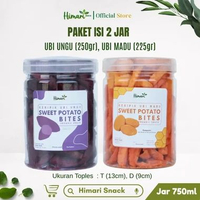Himari Double Jar Keripik Buah Sayur Kering Mix Stik Ubi Ungu Madu Cemilan Sehat Halal Produk Lokal 