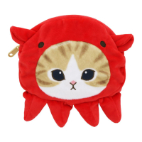 【sun-star】貓福珊迪 絨毛雙面筆袋 收納包 海洋生物頭套貓咪