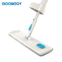 BOOMJOY Spray Mop with 2PCS Reusable Microfiber Mop Pads 360 Degree Handle Mop for Home Laminate Wood Tiles Floor Cleaning