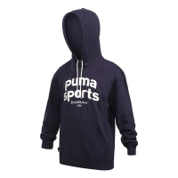 PUMA P.TEAM 男流行系列長厚連帽T恤-歐規 休閒 刷毛 上衣 62520616 丈青銀