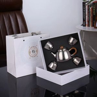 純鈦茶具商務純鈦茶壺高顏值戶外純鈦功夫茶具帶禮盒裝 一壺加4杯禮盒裝;350ml