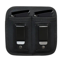 Tactical Nylon Magazine Pouch Holster Pistol 9mm Concealed Carry Mag Case with Clip Glock 19 21 Beretta 92 Handgun Mag Pouch