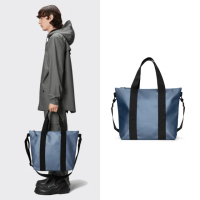 【RAINS官方直營】Tote Bag Mini 經典防水休閒小型托特包(Bay 海灣藍)