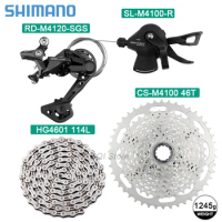 Shimano Deore SL-4100 Shifter Lever RD-M4120 MTB Bike Derailleurs Groupset KMC X10 Bike 10 Speed CS-M4100 42T 46 T HG4601 116L