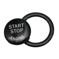 Interior Decoration Button Cover Black Carbon Fiber Front Wear-resistant Anti-corrosion For BMW E90 E92 E93 2009-2012