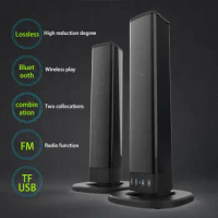 Soundbar Wireless Speakers Separated Column Home Theater Subwoofer with Fm Radio TF AUX for Computer TV boom box