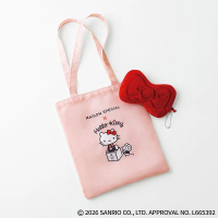 Kitty x GLOW Magazine กระเป๋า ecobag + Pouch ลายคิตตี้ ของแท้จากญี่ปุ่นพร้อมนิตยสาร คําแนะนําการขายท