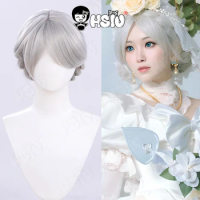 Mary Cosplay Wig Game Identity V bloody queen Cosplay Wig HSIU 30cm Silver gray short hair Synthetic Wig+Wig Cap Identity V Wig