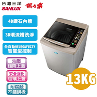 SANLUX 台灣三洋 媽媽樂13公斤 超音波單槽洗衣機 SW-13AS6A  內外不銹鋼