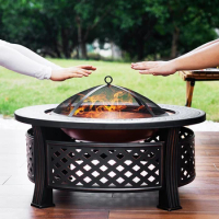 Modern Home Fire Pits Multi-use Outdoor Grill Stand Nordic Garden Brazier Barbecue Table Camping Furnace Indoor Heating Stove
