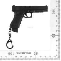 G34 Tactical Mini Pistol Keychain Detachable Magazine Shooting Gun Model Decoration Keyring Gift Pendant
