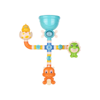 【JoyNa】兒童戲水玩具 管道吸盤轉轉樂(洗澡玩具/花灑/浴室玩具)