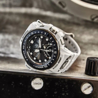 【CASIO 卡西歐】G-SHOCK 強悍進階領航員雙顯腕錶 情人節 禮物(GWN-Q1000-7A)