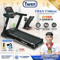Twen T7000AC Treadmill Commercial Elektrik Alat Fitness T7000AC Hitam 2tahun