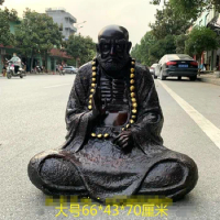 50%OFF 70cm huge large Buddhism Taoism ZenTao Dharma Bodhidharma buddha bronze Sculpture statue HOME temple protection