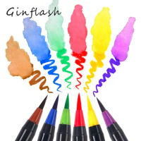 10Pcs Colored Markers for Drawing Dual Tip Brush Pen for Kids