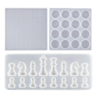 Chess DIY International Chess Pieces Checkers Checkerboard Silicone Mould