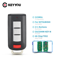 KEYYOU Smart Remote Key Fob For MITSUBISHI OUTLANDER FCCID OUC644M-KEY-N 315Mhz 2+1 Buttons
